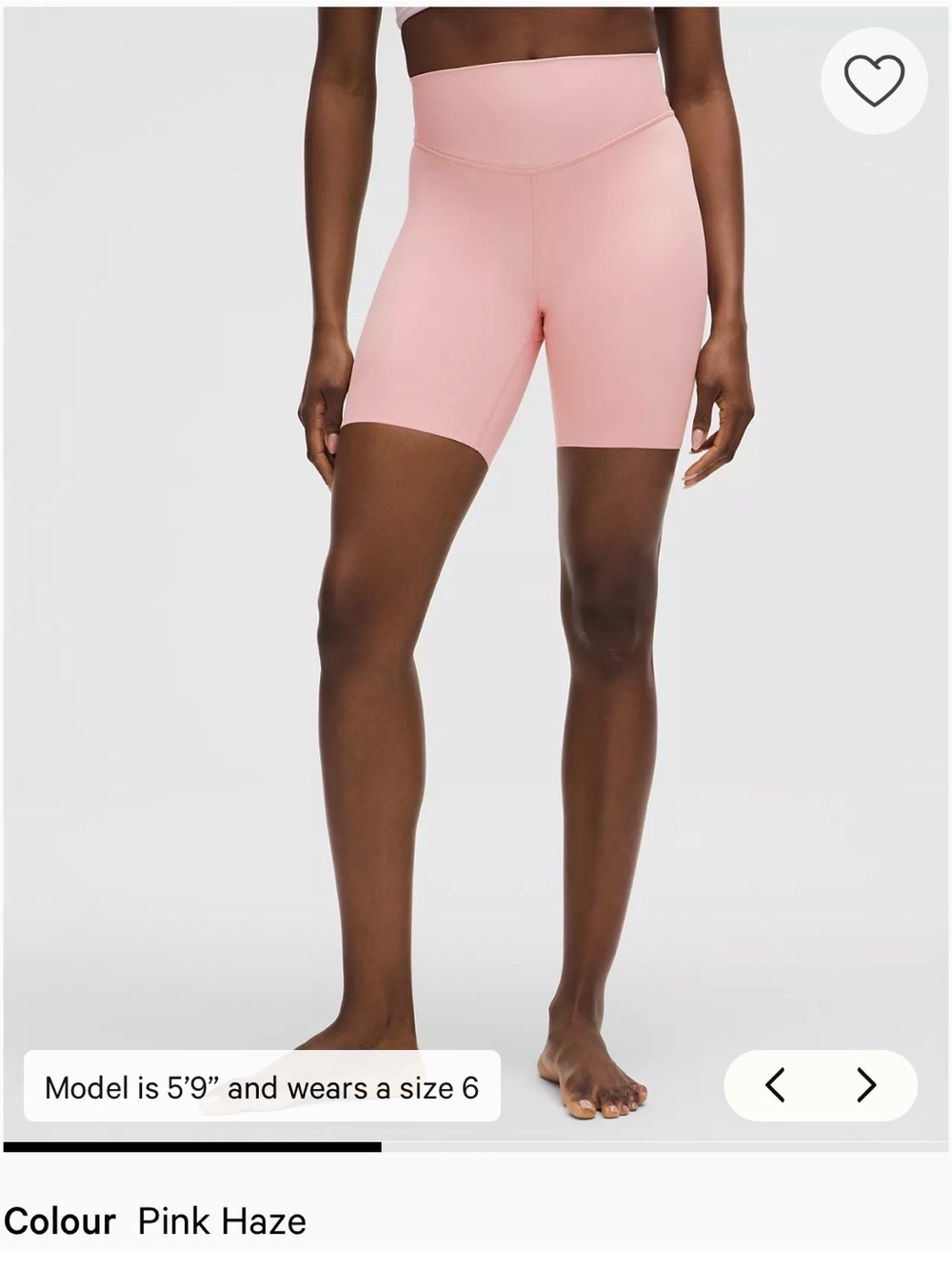 lululemon athletica Pink Haze High-Rise Bike Shorts